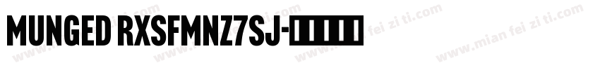 Munged RXsfmNz7sj字体转换